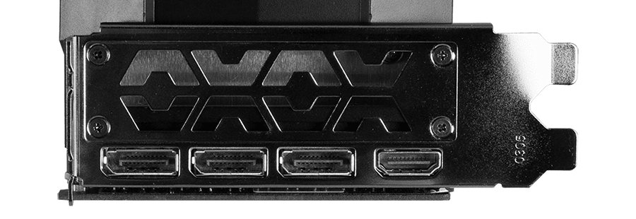 Palit GeForce RTX 3090 GamingPro の背面のインターフェース