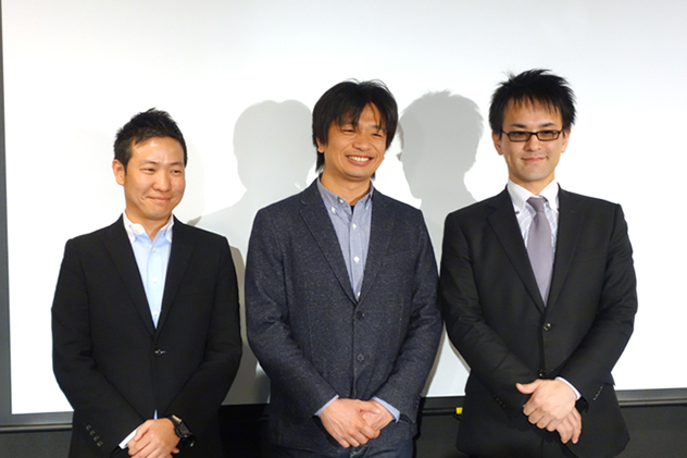 左より、株式会社デジカ（DEGICA）岩永 朝陽さん、社長のジャック・モモセ・レオンさん、そして株式会社サードウェーブデジノスの桑園 勉さん