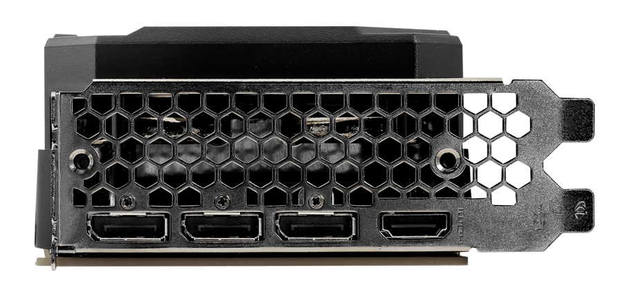 Palit GeForce RTX 3090 GamingPro の背面のインターフェース