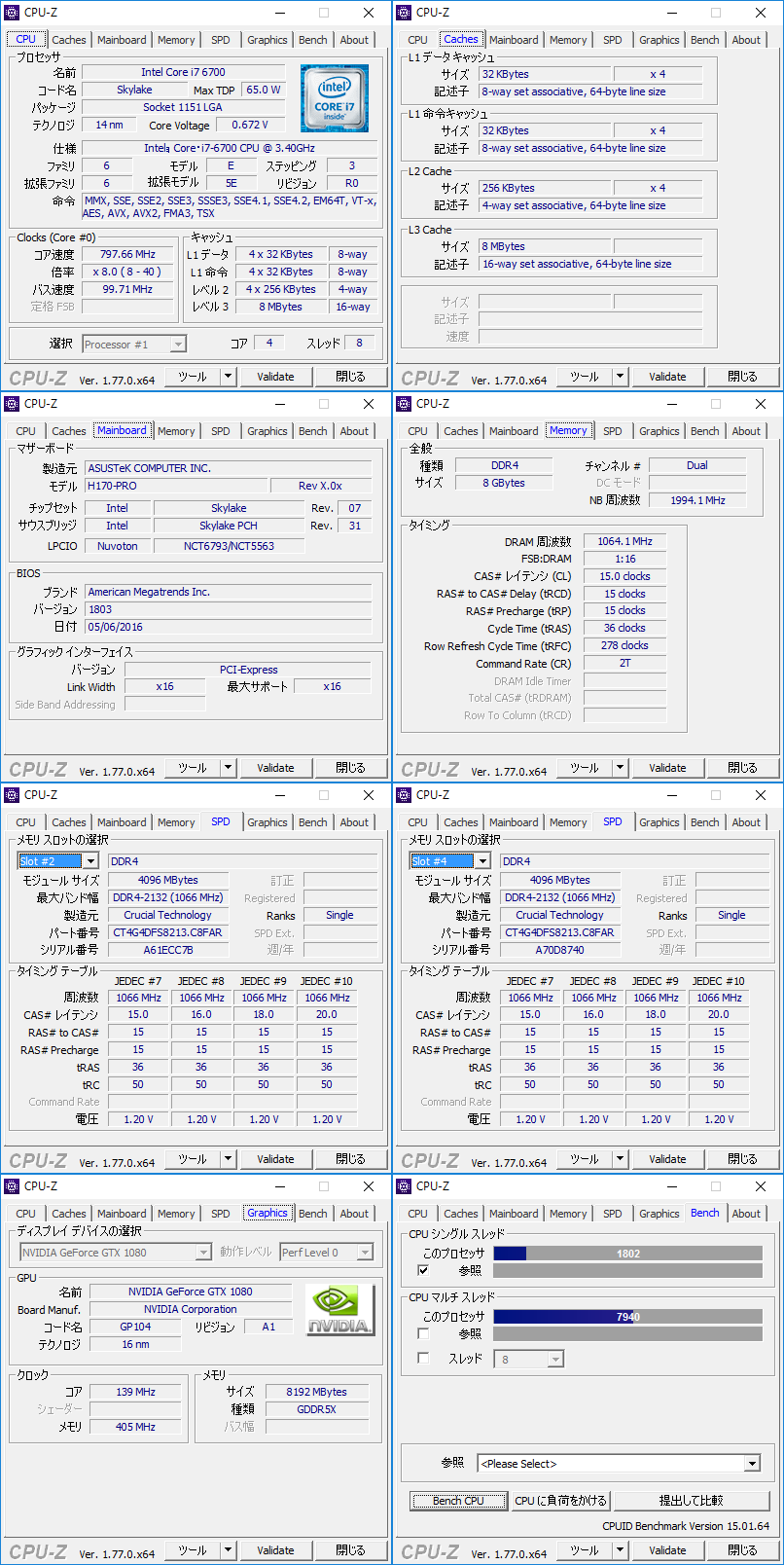 CPU、グラフィック、マザーボード（チップセット）、メモリーなど、主要パーツのスペック詳細をCPU-Zで確認 by GALLERIA XG