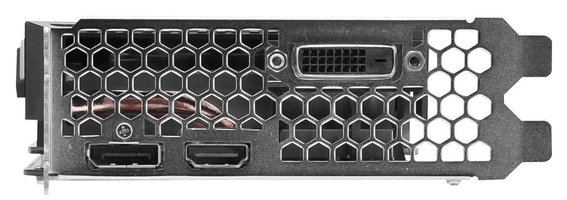 Palit GeForce RTX 2060 GamingPro 背面のインターフェース群
